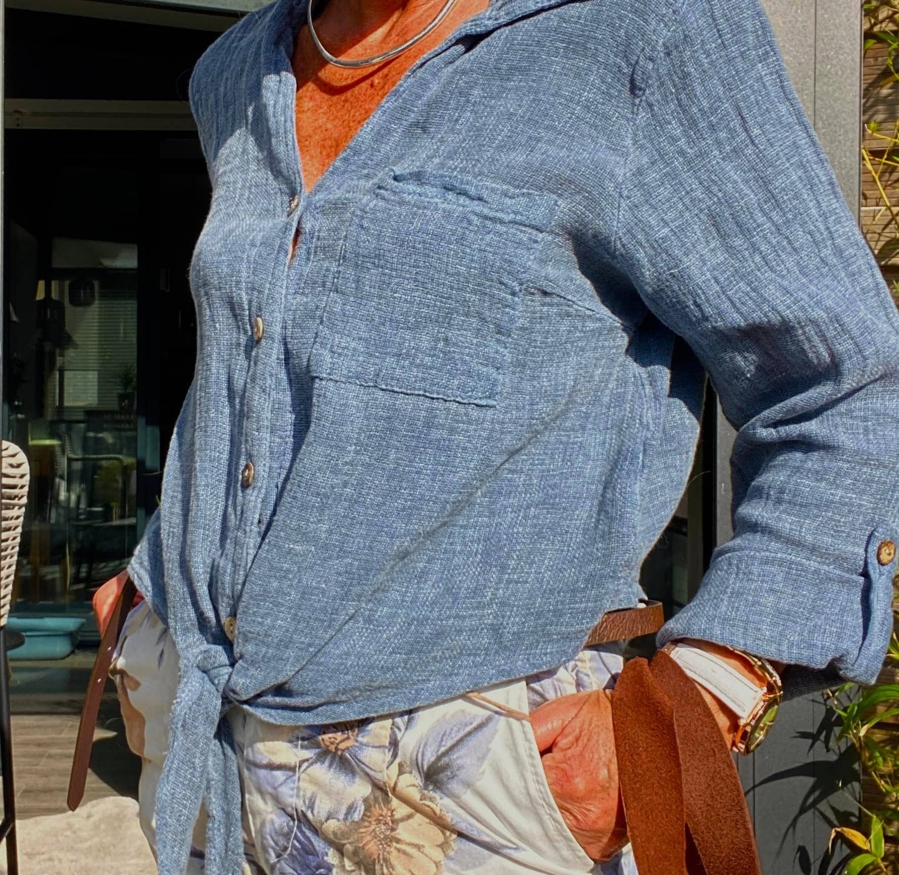 LINEN & COTTON HOUSE – Großhandel Bluse – Damen – Leinenweste 3025 MY VEST47