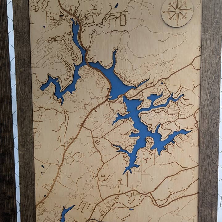 Deep Creek Maryland Map for wholesale by Black River Arts