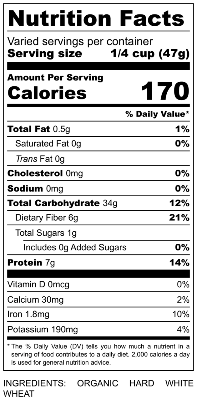 Bluebird Grain Farms - Wholesale Whole Grains - Organic Hard White Wheat Berries - 25 lb  2