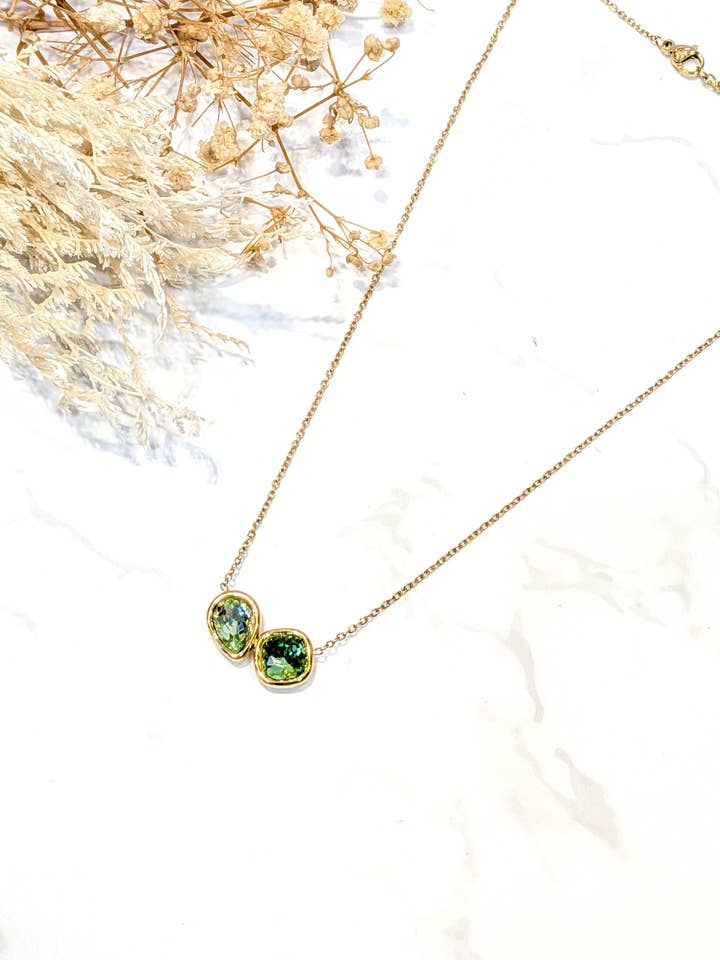 Lamballoz stainless steel rhinestone necklaces for wholesale by LOLO & YAYA