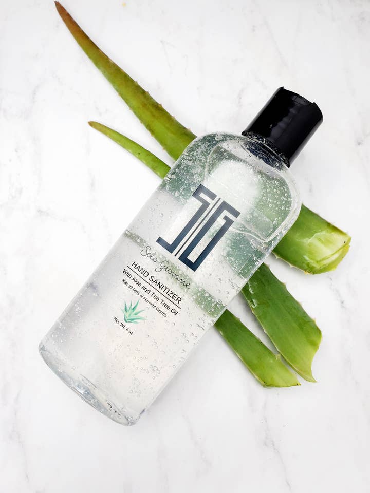 SG Hand Sanitizer with Aloe and Tea Tree for wholesale by Solo Giovane