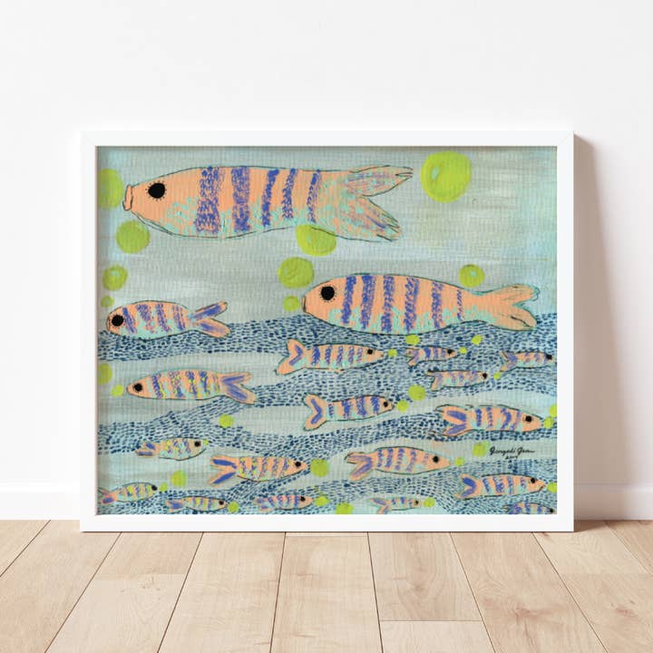 Fishy, Fishy Cross Meu Oceano por atacado de Jengadi Jean Co.