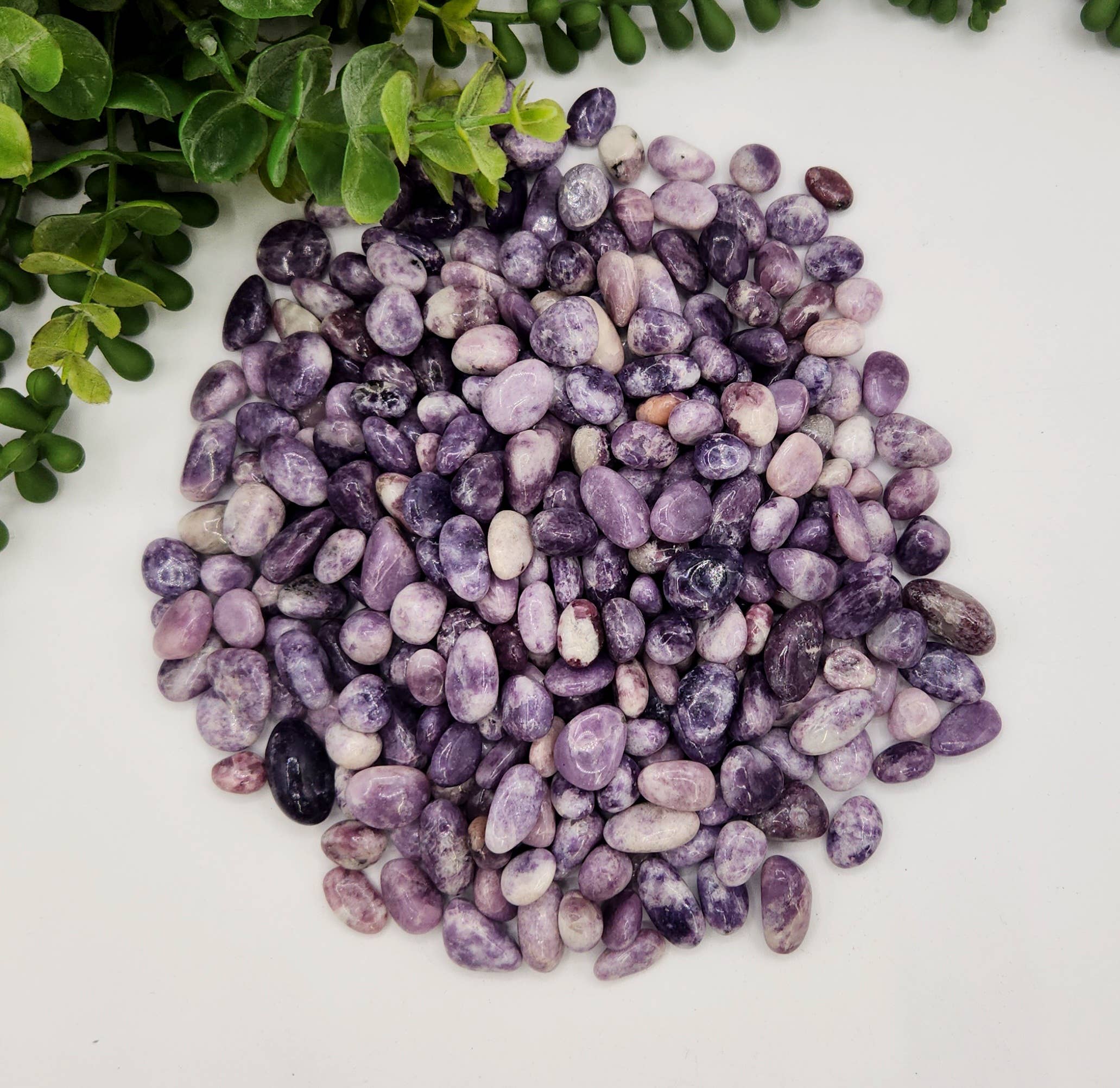 Meraki Gemstones - Wholesale Spirituele steen/kristal - Lepidoliet getrommelde edelstenen 10-20mm (0,5kg/1,1 lbs.)2