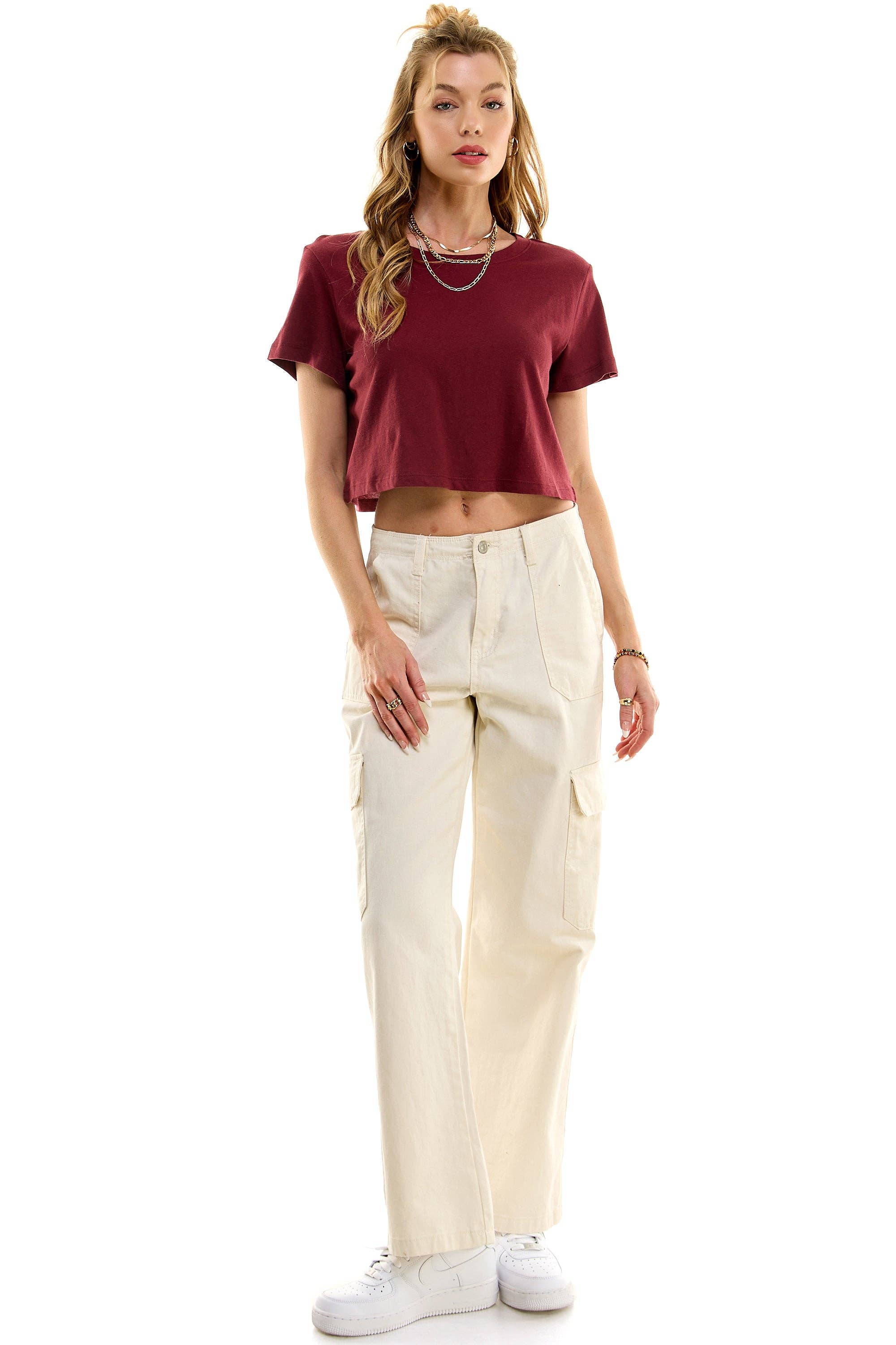 LOVING PEOPLE - Wholesale T-Shirt - Women's - Premium Cotton Crop Tees156