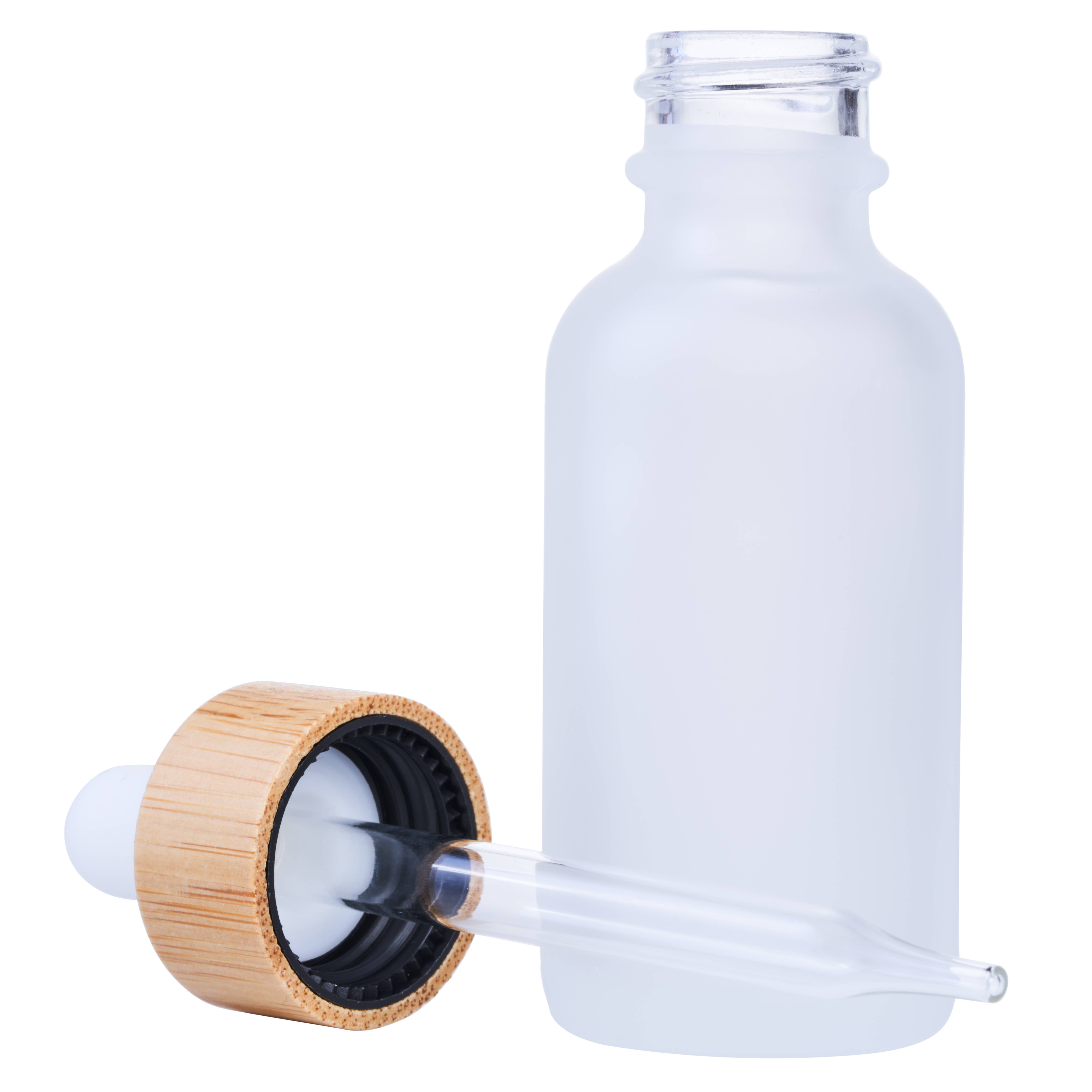 Focus Nutrition - Wholesale Travel Container - 24-Pack Clear Frosted Boston Round Glass Bottles3