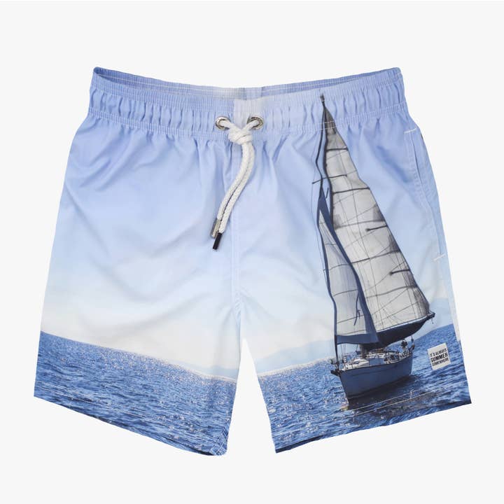 White Sail Swim Short for wholesale by Azul Siete
