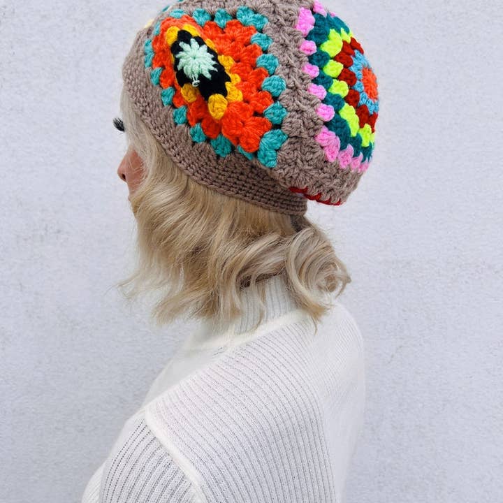 chandakashop - Wholesale Beanie - Women's - Beige Hand-Knit Beanie & Scarf6