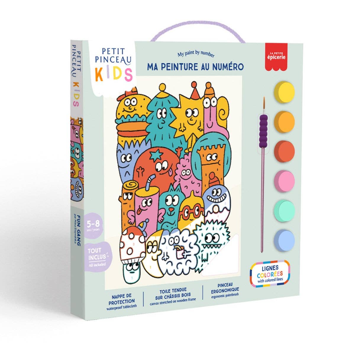 La Petite Épicerie - Wholesale Art Set - Kids & Baby - Paint by Numbers Kit - Small Brush Kids Fun Gang0