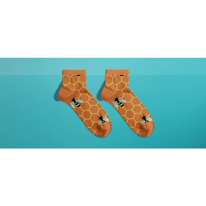 Socquettes Le miel & l'abeille pour la vente par MIREILLE & RAYMOND