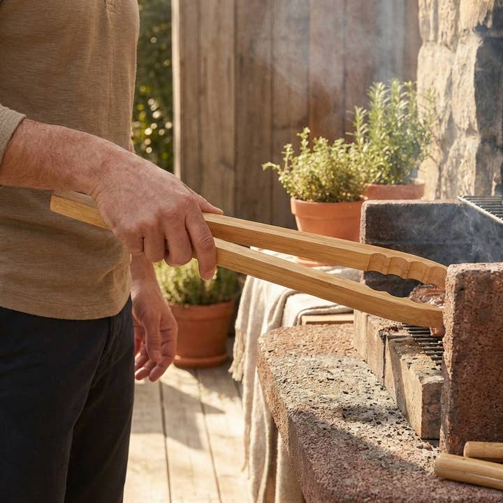 Pinza da barbecue in bambù da 19" per la vendita all'ingrosso da parte di Bamboo Switch