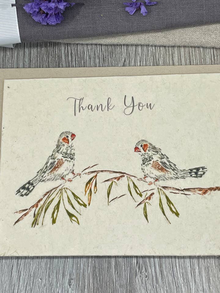 Plantable Card | Thank You | Finches for wholesale by 1 Simple Seed