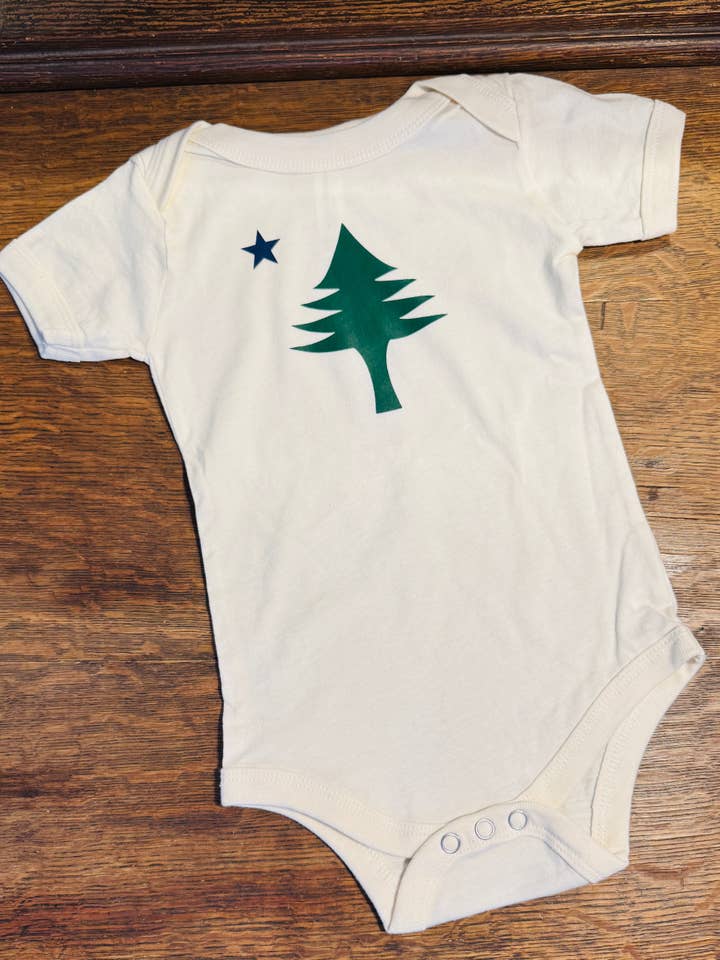 Original Maine - Wholesale Bodysuit (Non-Footed) - Baby - Pine Tree and Star Onesis1