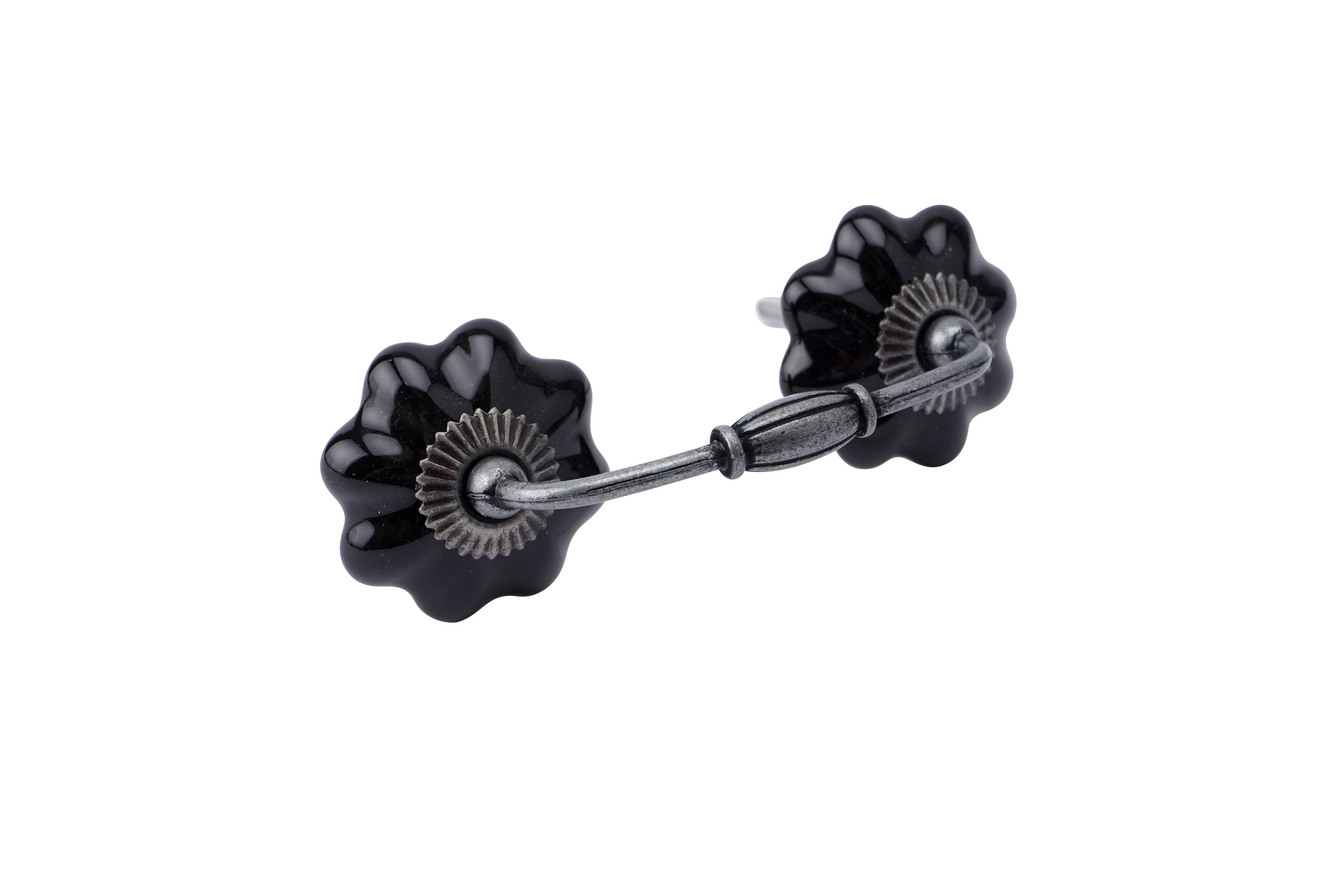 CGB Giftware - Wholesale Knob/pull - Twin Black Drawer Handle1