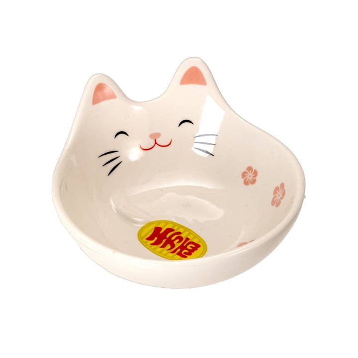 Urban Tokyo - Wholesale Decorative Plate/Dish/Bowl - 4.75"D Lucky Cat Small Dish (1/24)