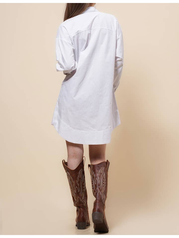 Sweetkama - Wholesale Dress – Women's - Ladies Turndown Collar Botton Down Mini Shirt Dress SKD480613