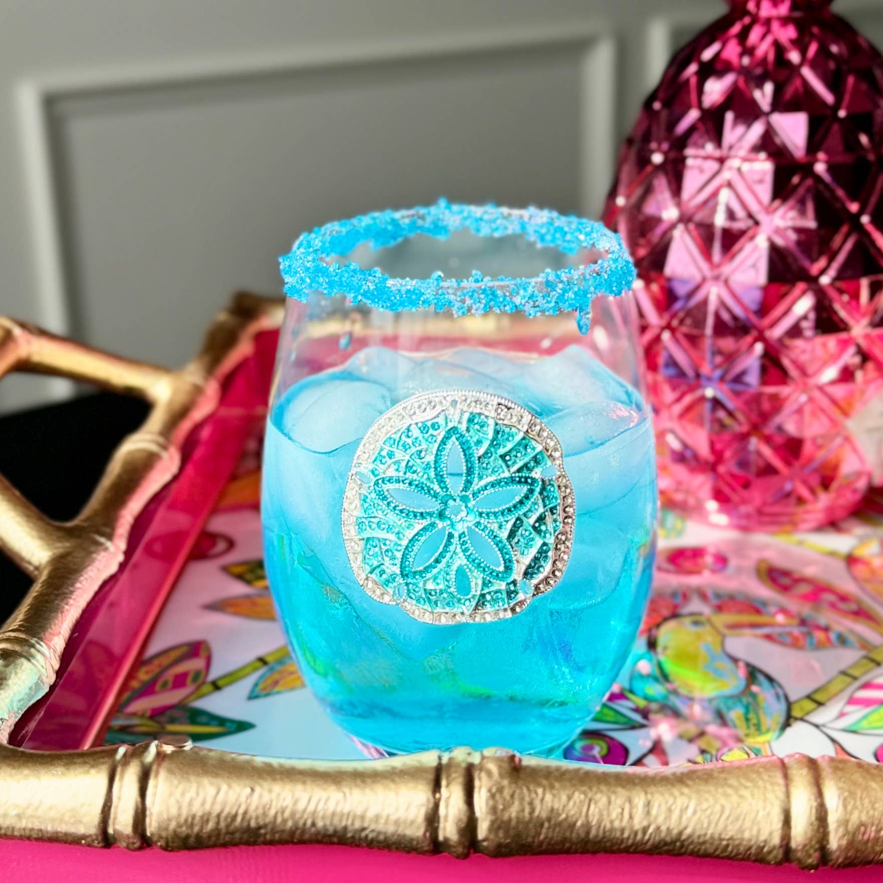 The Queens' Jewels® - Wholesale Wine Glass - Sand Dollar Stemless Wine Glass