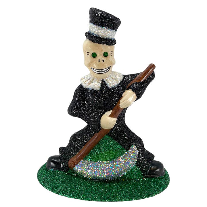 Pinnacle Peak Trading - Wholesale Decorative Figurine - Ino Schaller Halloween Dancing Skeleton German Paper Mache