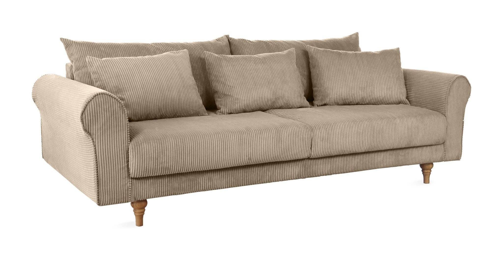 SCANDINAVIAN STORIES by MARTON - Wholesale Sofa - Turku 4-seater sofa/sofa bed Corduroy, Nougat, removable & washable covers11