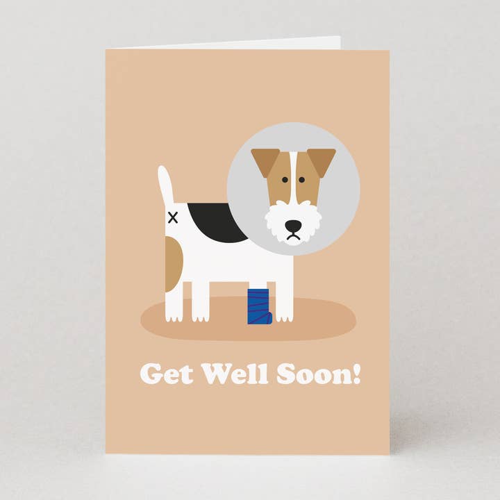 Carte de prompt rétablissement pour chien | Carte de prompt rétablissement pour animal de compagnie | Carte pour chien pour la vente par Studio Boketto