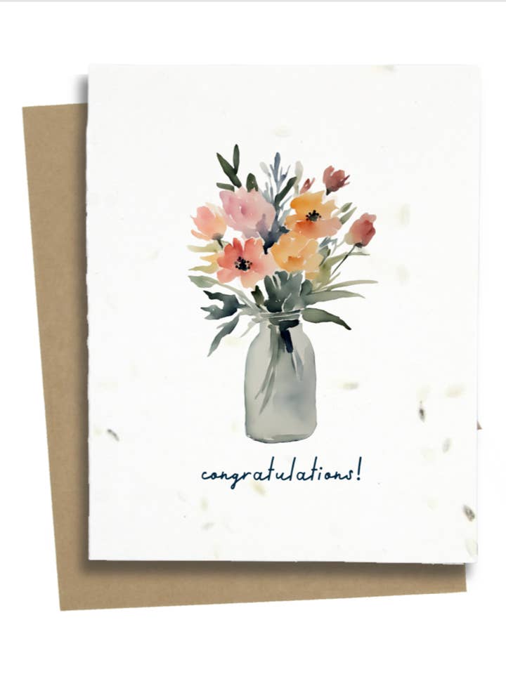 Carte de félicitations florales pour la vente par Greet n' Grow Plantable Cards
