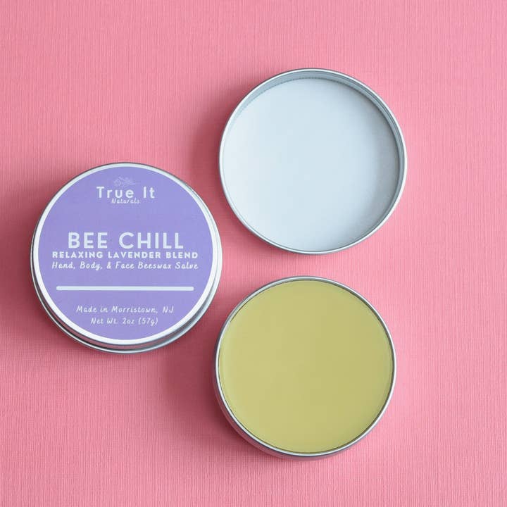 True It Naturals - Wholesale Healing Salve/Balm/Cream - Local Beeswax Salve - Organic - BEE CHILL LAVENDER - Natural
