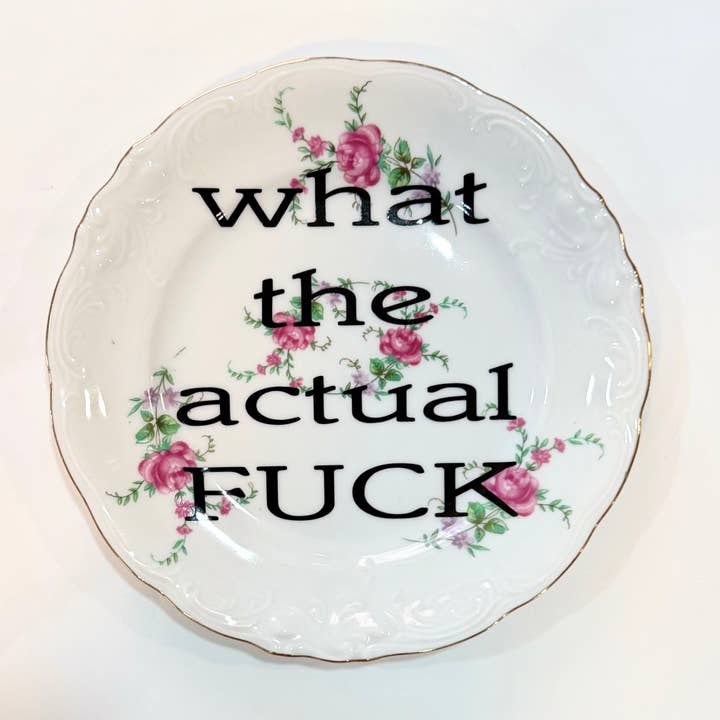 Vintage-Fluchplatten - „Was zum eigentlichen FICK“ für den Großhandel von Un Peche Mignon