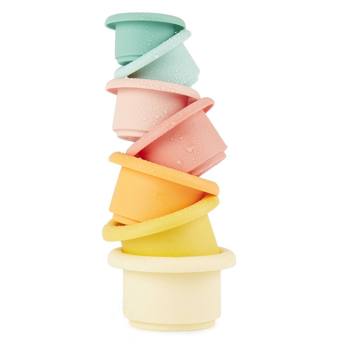 Bieco Spielwaren - Wholesale Stacking Rings Game - Baby - Silicone Stacking Cups Tropical Vibes3