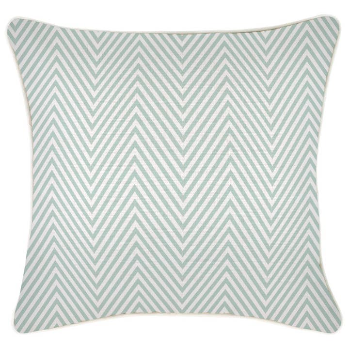 Kuddfodral - Med Rör-Zig Zag Blek Mint-45 cm x 45 cm för wholesale av Escape To Paradise