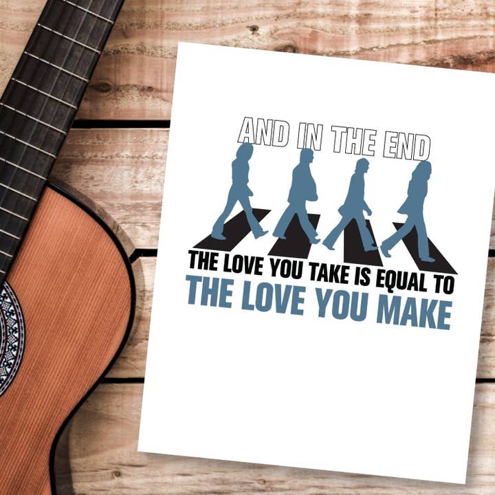 Song Lyrics Art – Impressão artística por atacado – The End by the Beatles - Canção Letra Música Poster Impressão artística