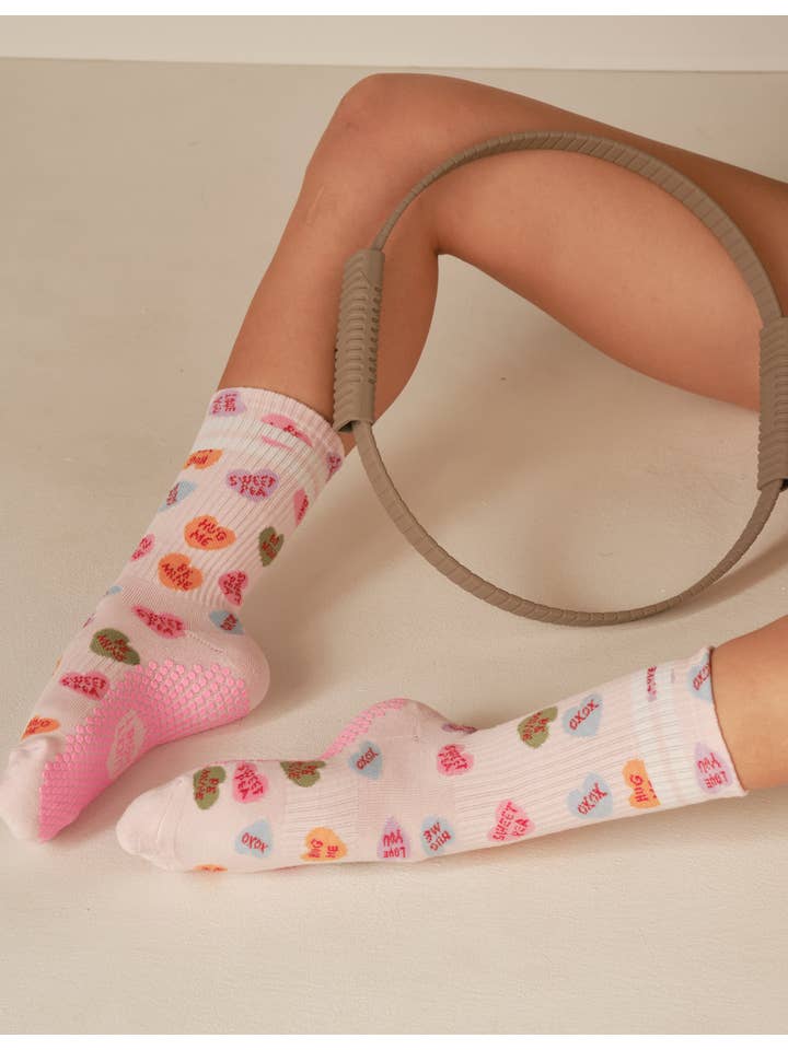 LUCKY HONEY - Vente Chaussettes – femme - La chaussette antidérapante à imprimé tube haut16