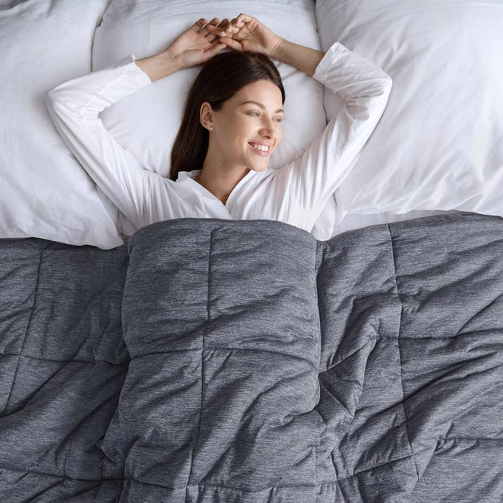 Olliix - Wholesale Down Comforter - Oversized Jersey Knit Down Alternative Comforter, Navy8