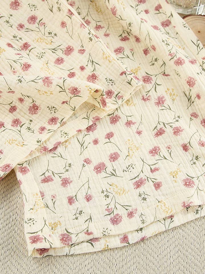 WHITE CWSPJ0221_COTTON PRINTED PAJAMAS AND HOME WEAR SET for wholesale on Faire6