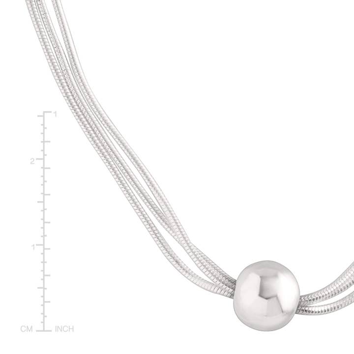 White Silpada 'Thoreau' Multi-Strand Bead Necklace in Silver for wholesale on Faire