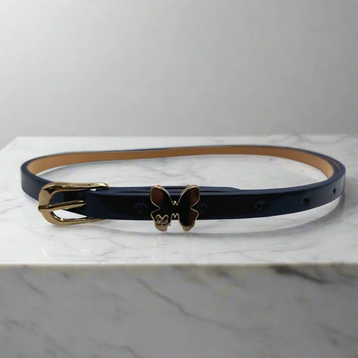 Vegan Leather Belt with Butterfly Accents for wholesale by Tatyana Clothing