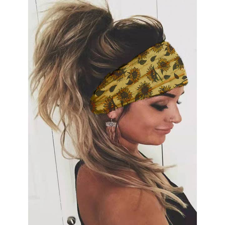 Flower Print Hair Band for wholesale by Tourtiwi