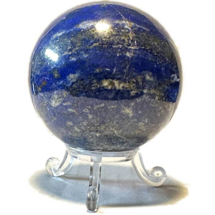 Sphère Lapis lazuli Afghanistan AA - 64mm - 412g pour la vente par La Boîte à Cailloux