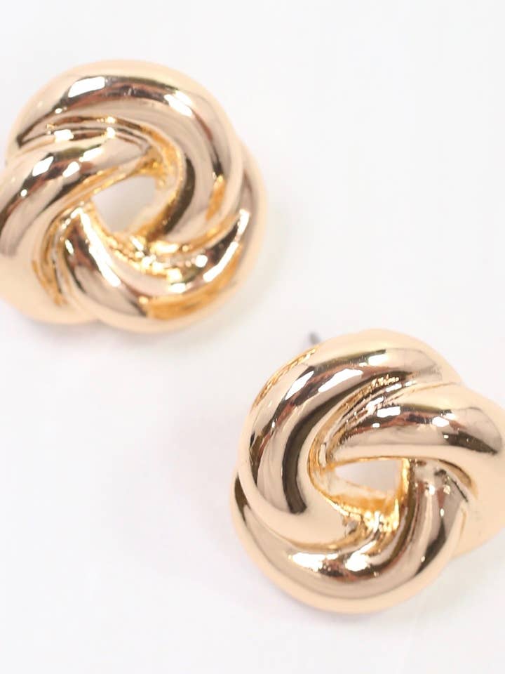 Camille Knot Earring Gold for wholesale by Caroline Hill