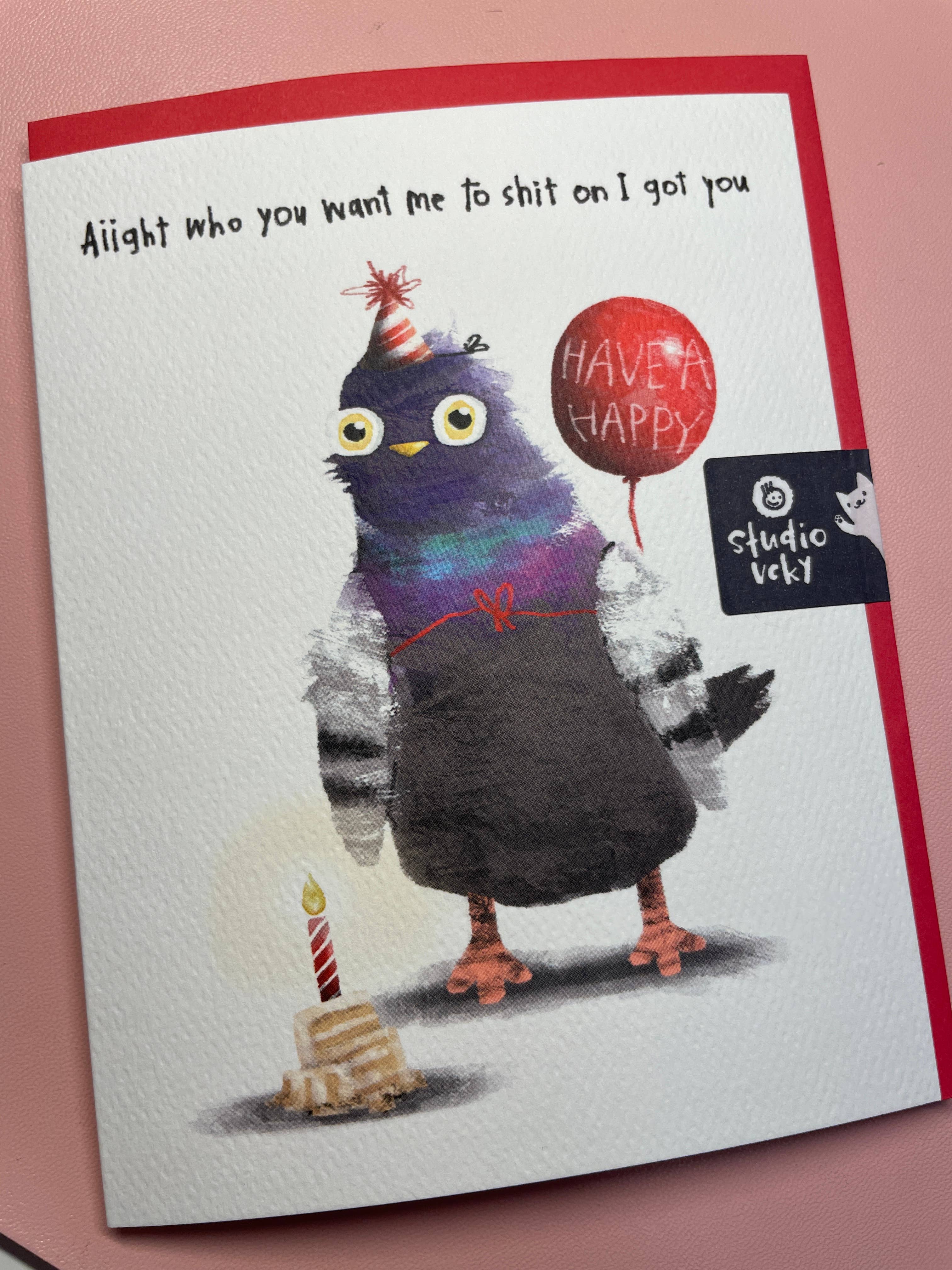 studio vcky - Wholesale Birthday Card - Greeting Card - Pigeon Got You1