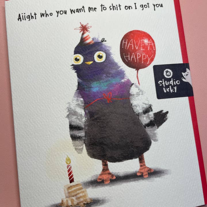studio vcky - Wholesale Birthday Card - Greeting Card - Pigeon Got You1