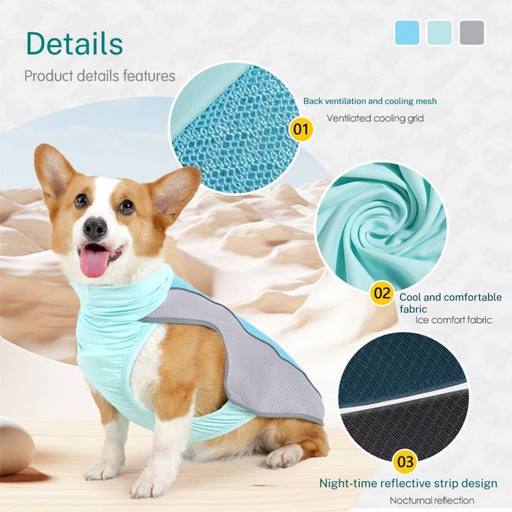 PAWPAWwholesale - Wholesale Pet Costume - Cat/Dog - Cooling Summer Vest for Dogs – Breathable_CWMM74591