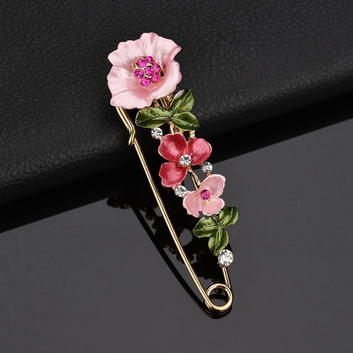 NINEXIS - Wholesale Brooch - CWAJE2560_FLOWER RHINESTONE CLOTHING ACCESSORIES PIN1