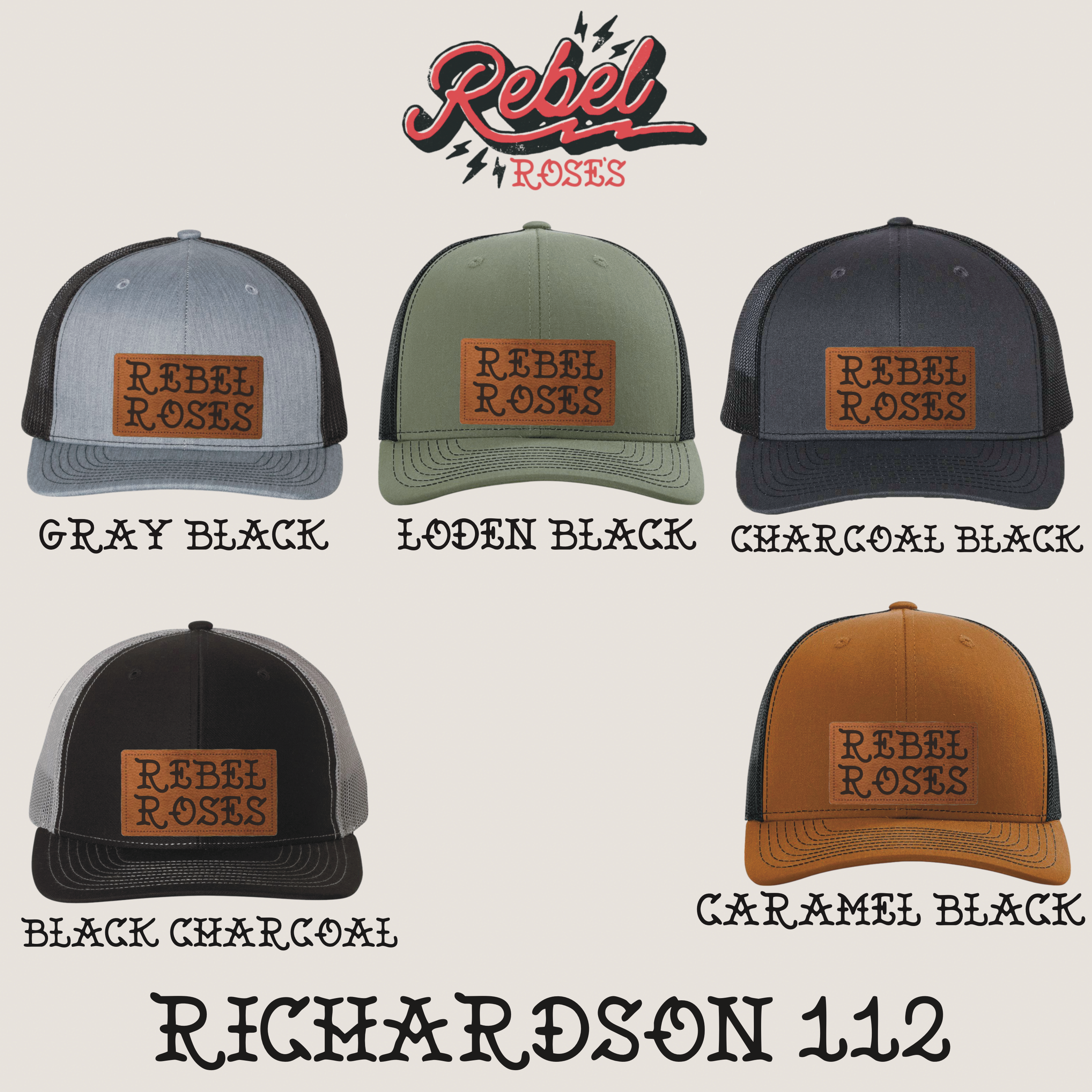 Rebel Roses - Wholesale Trucker Hat - Unisex - Men’s Richardson trucker hat, funny hat, gun lovers man gift0