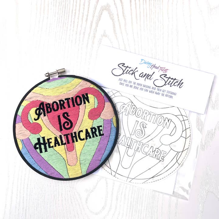 Abortion is Healthcare Stick and Stitch ricamo per la vendita all'ingrosso da parte di Diving Head First