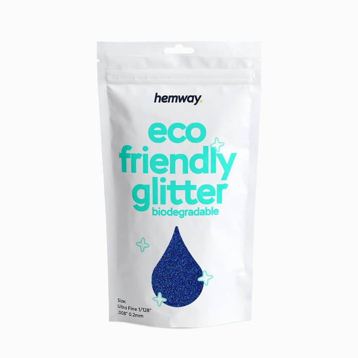 Eco Friendly Glitter Sapphire Blue 100g for wholesale by Hemway