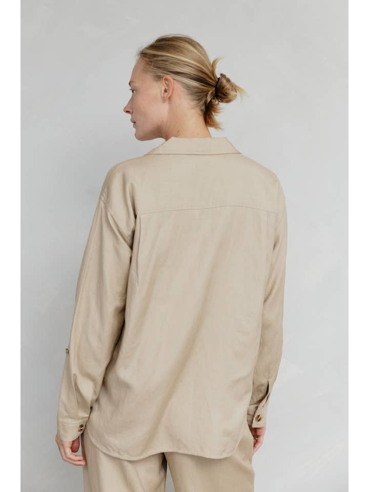 MOD REF - Wholesale Button Down Shirt - Women's - The Luciana Top | Relaxed Linen Button-Down Top11