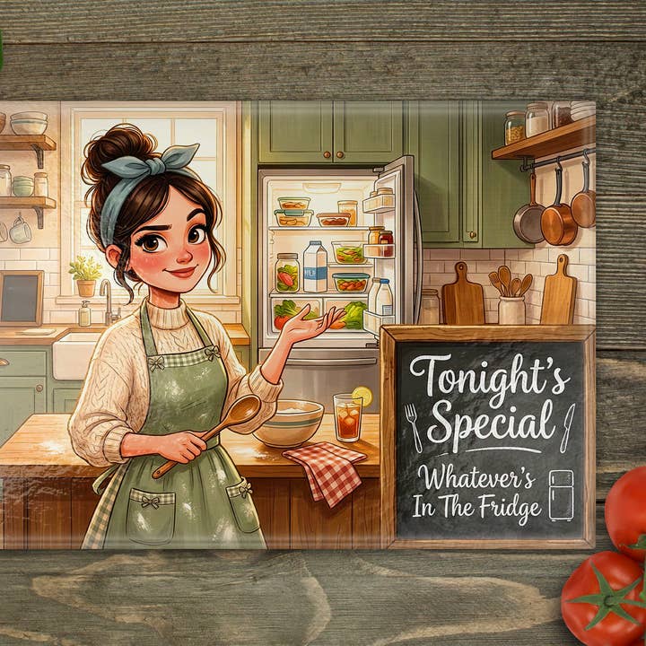 Fridge Special Glass Cutting Board for wholesale by Beautiful Creations by Laney