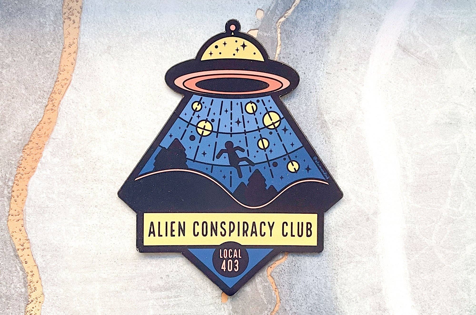 Alum and Ink - Wholesale Magnet - Alien Conspiracy Club Magnet1