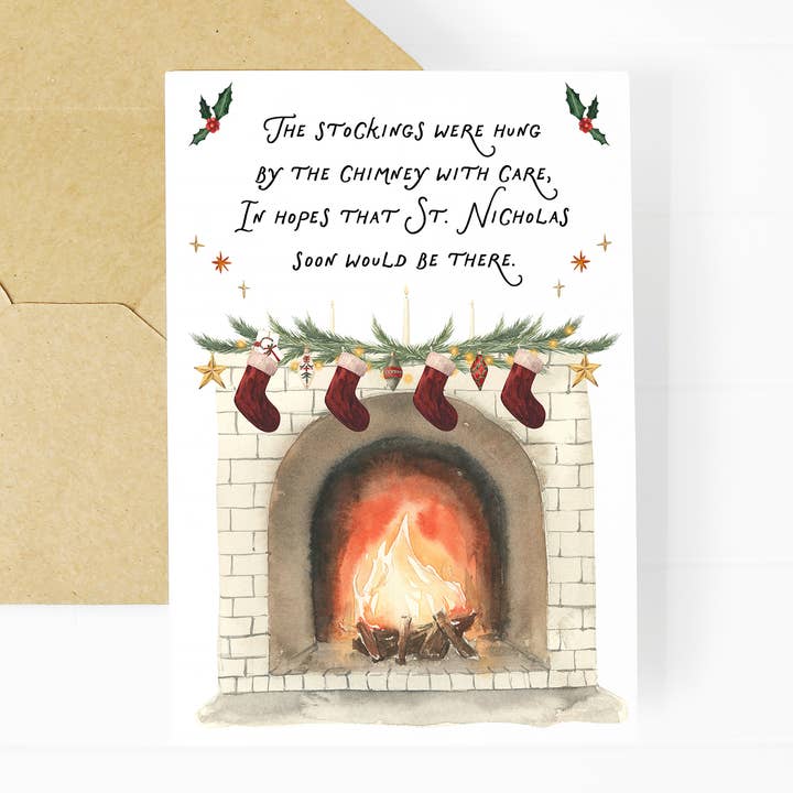 A Visit From St. Nicholas Christmas Card for wholesale by Quote and Quill
