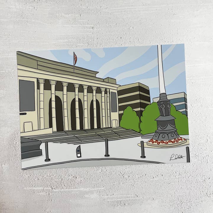 Sheffield City Hall Print for wholesale by Lisa Swift Illustrations