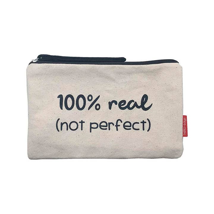 hello-bags - Wholesale Toiletry Bag - Women's - TOILETRY BAG “100% REAL. NOT PERFECT”